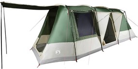 vidaXL Cort de camping tunel pentru 4 persoane, verde, impermeabil