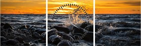 Tablou cu mare (cu ceas) (90x30 cm)