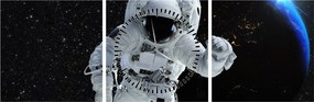Tablou - Astronaut în Cosmos (cu ceas) (90x30 cm)