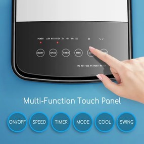 Răcitor de aer Aigostar 60W/230V alb/negru + telecomandă