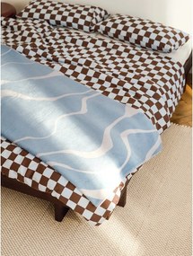 Pătură albastră/crem 150x200 cm Felu – noo.ma