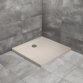 Cadita dus patrata Radaway Doros C Stone 80x80 cm acril casmir