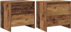 vidaXL Dulap de noapte Lemn vechi 45 x 34 x 44,5 cm Lemn compozit