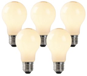 Set de 5 becuri LED cu variator E27 sticlă opala 4W 320lm 2200K