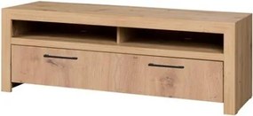Comodă TV JANEZ – 150x47x52 cm – Stejar Artisan / Negru