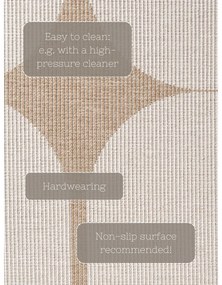 Covor pentru exterior și interior bej/fildeș rotund ø 160 cm Duet Bowen – NORTHRUGS