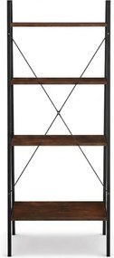 Biblioteca TAYLOR 4 rafturi 147x60 cm, rustic maro