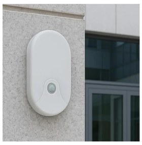 Aplica LED de exterior cu senzor de mișcare, 18W/230V, IP44, alb