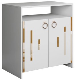 Comoda Gold, culoare alb / auriu, 69 x 71 x 40 cm