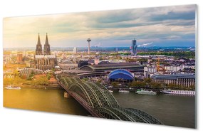 Tablouri pe sticlă poduri Germania panorama River