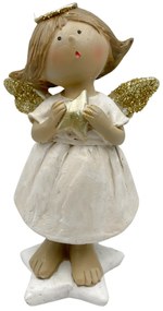 Figurina Inger, Anne, Alb  Auriu, 16cm