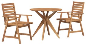 3283564 vidaXL Set mobilier de grădină, 3 piese, lemn masiv de acacia