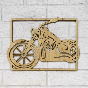 DUBLEZ | Tablou din lemn pentru perete - Motocicleta Chopper