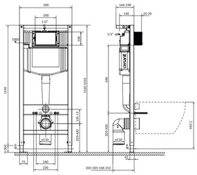 Rezervor wc incastrat Cersanit System 50