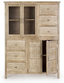 Bufet finisaj natural din lemn de Mango, 110x40x150 cm, Mayra Bizzotto