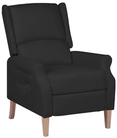 329260 vidaXL Fotoliu rabatabil, negru, material textil
