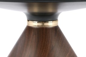 Masuta de cafea Genesis marmura alba/nuc - H43 cm