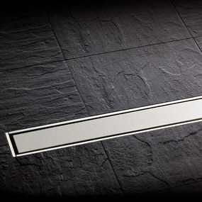 Set complet rigola pentru dus Kessel Linearis Compact 65 cm inox cu sita de par si clapeta multistop