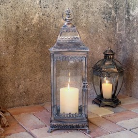 Felinar de exterior, cu patina aurie, H62cm