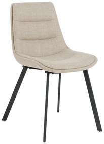 MAZZONI EXPORT IDA Bej (material Basel 24) - SCAUN TAPIȚAT MODERN PENTRU SALON/SUFRAGERIE LOFT