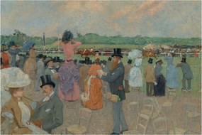 Tablou - Jean-Louis Forain, The Races at Longchamp, reproducere (90x60 cm)