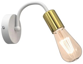 Lampă de perete DOW 1xE27/60W/230V albă/aurie