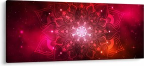 Tablou abstracției roșii (120x50 cm)