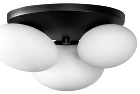 Plafoniera moderna cu 3 surse de lumina Omi negru