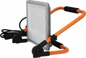 Proiector LED cu stativ, 100W, 230V, 4500K, IP65, portocaliu