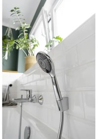 WENKO 23992100 - Cap de duș cu sistem de economisire a apei, 9,5 x 9,5 cm, crom lucios/gri