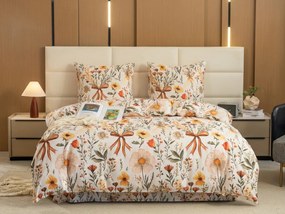 Lenjerie de pat din microfibra FLORAL RIBBON crem Dimensiune lenjerie de pat: 2 buc 70 x 90 cm | 200 x 220 cm