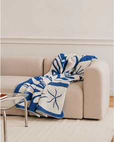 Pătură albastră 165x200 cm Lino – noo.ma