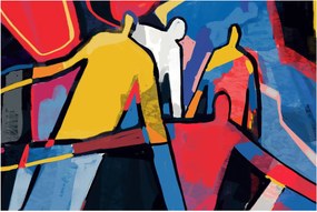 Tablou - Abstract bărbați (90x60 cm)
