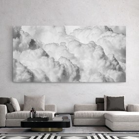 Tablou Canvas, 40x80cm, Dormitor si Living, Peisaje, Nori, Grey Cloudy Sky