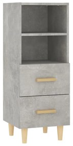 812361 vidaXL Servantă, gri beton, 34,5x34x90 cm, lemn compozit