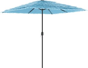 vidaXL Umbrelă soare de grădină stâlp din oțel, albastru 248x248x248cm