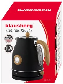 Fierbator de apa 1.7 L Klausberg KB7907 negru cu maro