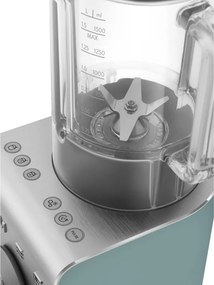 Blender Smeg Collezione BLC02EGMEU, 1400 W, 1,5 l, 22 000 rpm, 5 programe, 9 viteze, Măcinare gheață, Oțel inoxidabil, Verde smarald/Inox