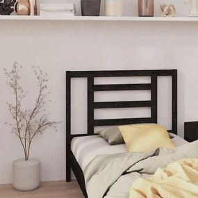 vidaXL Tăblie de pat, negru, 106x4x100 cm, lemn masiv de pin