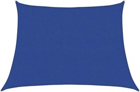 vidaXL Pânză parasolar, albastru, 4/5x3 m, HDPE, 160 g/m², trapez