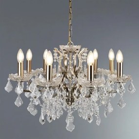 Searchlight 8738-8AB - Lustră de cristal pe lanț PARIS 8xE14/40W/230V