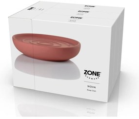 Săpunieră roșu-deschis din porțelan Nova – Zone