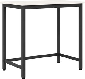 vidaXL masă Alb 80 x 50 x 77 cm Lemn ingineresc și oțel