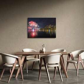 Tablou cu artificii in Singapur (70x50 cm)