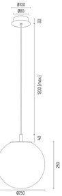 Pendul, Lustra suspendata design modern Paloma 25cm