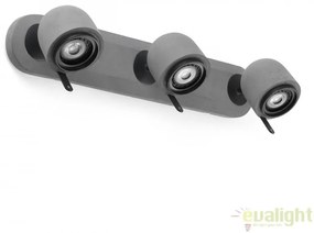 Aplica perete cu 3 spoturi directionabile STONE-3 gri 43502