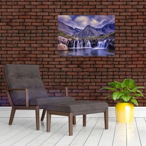 Tablou pe sticlă cu cascade (70x50 cm)