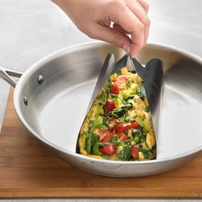 Pad antiaderent pentru tigaie NoStik DDD 430, Diametru 24 cm, Pana la 260°C, Pentru omleta, Reutilizabil, Negru