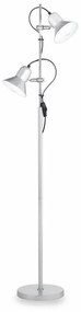 Ideal Lux - Lampă de podea POLLY 2xE27/60W/230V argintie