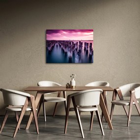 Tablou cu pari din lemn (70x50 cm)